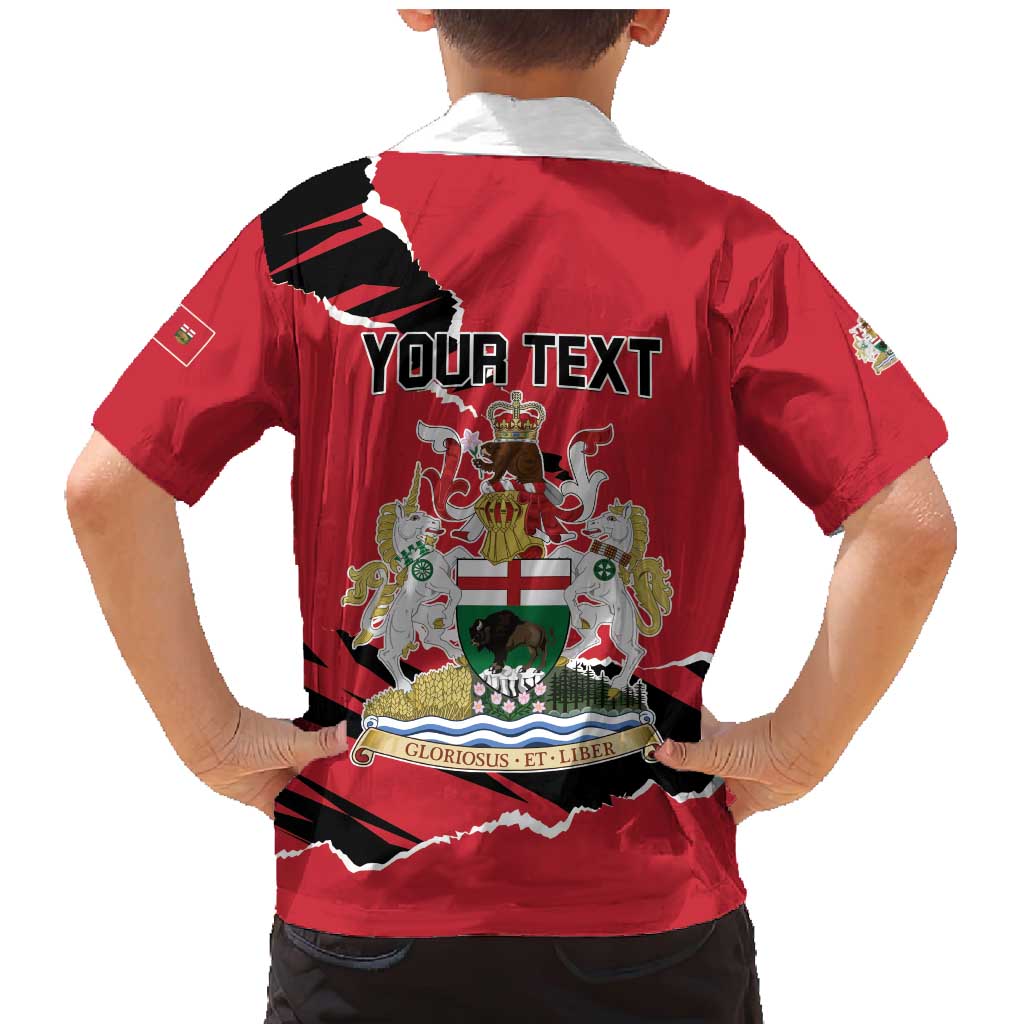 Personalized Canada Manitoba Province Bison Family Matching Mermaid Dress and Hawaiian Shirt Gloriosus et Liber