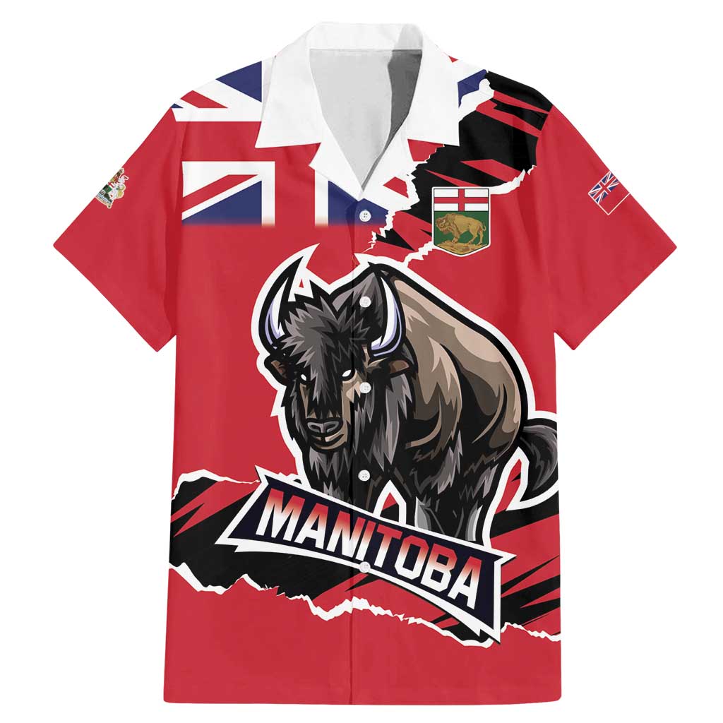 Personalized Canada Manitoba Province Bison Family Matching Mermaid Dress and Hawaiian Shirt Gloriosus et Liber