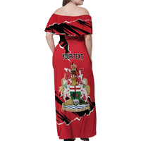 Personalized Canada Manitoba Province Bison Family Matching Off Shoulder Maxi Dress and Hawaiian Shirt Gloriosus et Liber