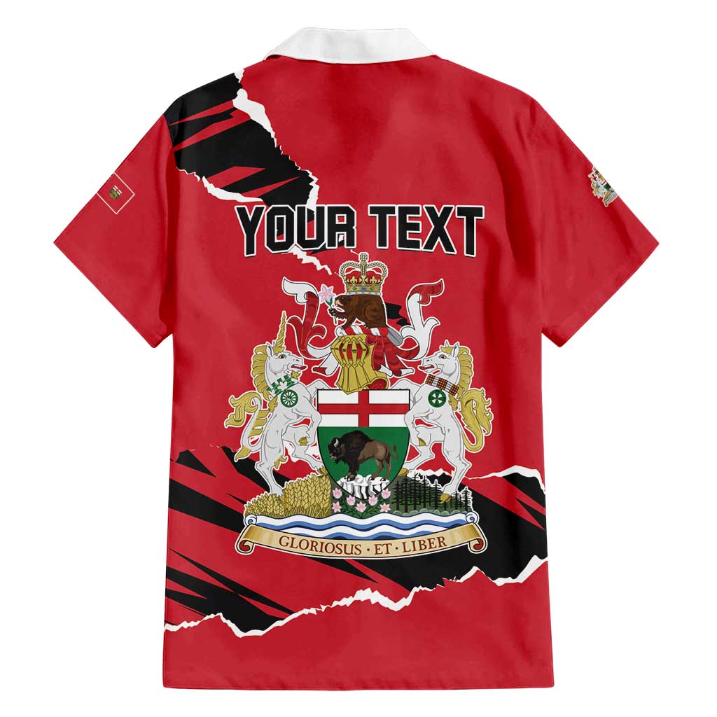 Personalized Canada Manitoba Province Bison Family Matching Off Shoulder Short Dress and Hawaiian Shirt Gloriosus et Liber