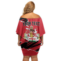 Personalized Canada Manitoba Province Bison Family Matching Off Shoulder Short Dress and Hawaiian Shirt Gloriosus et Liber
