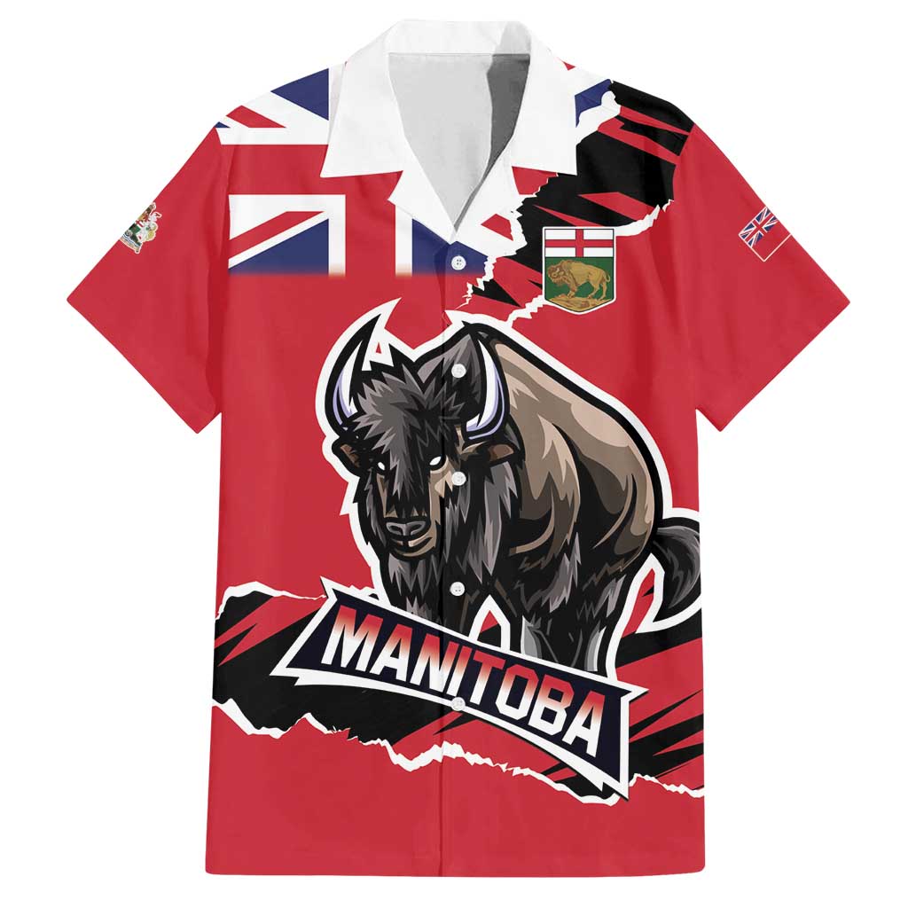 Personalized Canada Manitoba Province Bison Family Matching Summer Maxi Dress and Hawaiian Shirt Gloriosus et Liber