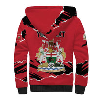 Personalized Canada Manitoba Province Bison Sherpa Hoodie Gloriosus et Liber