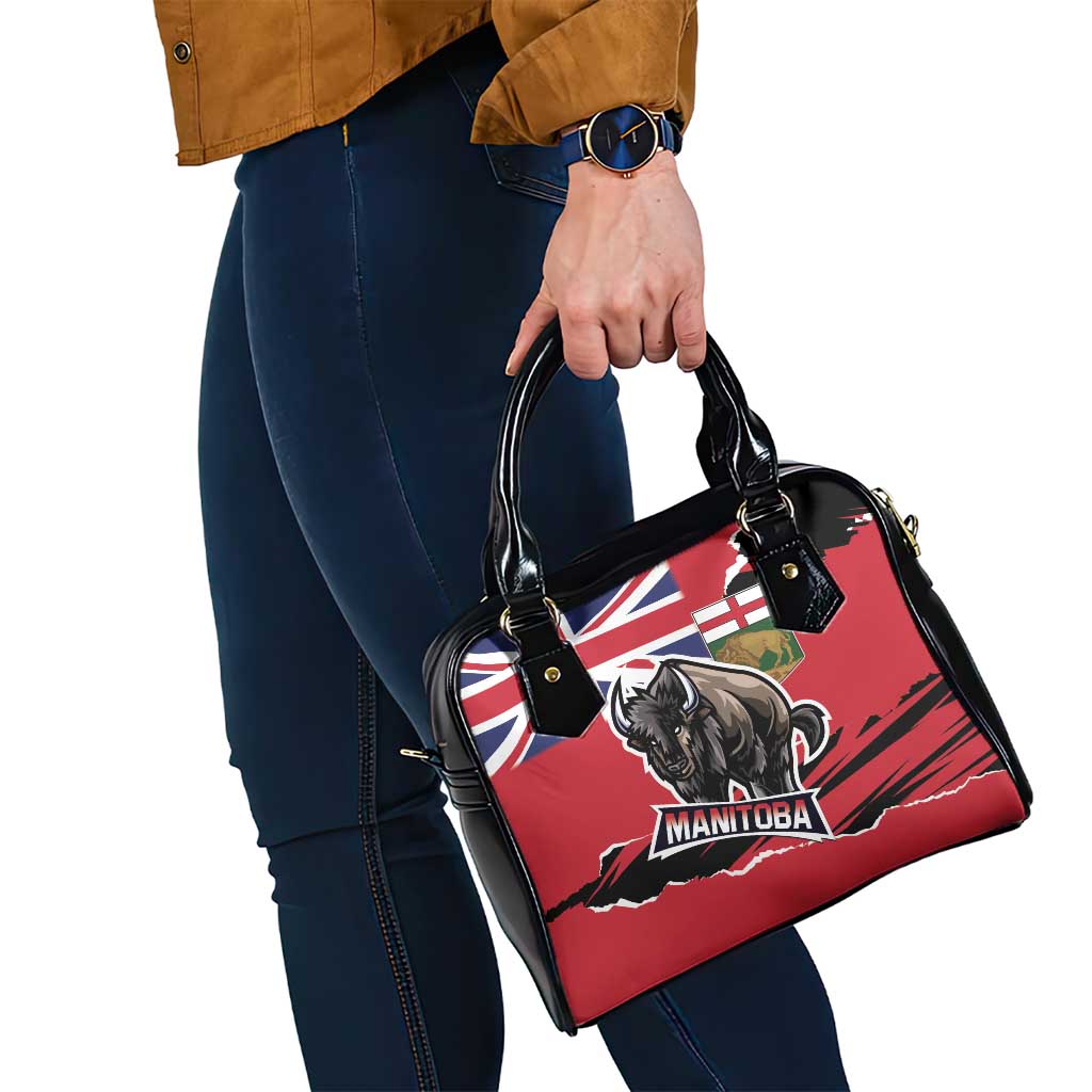 Canada Manitoba Province Bison Shoulder Handbag Gloriosus et Liber