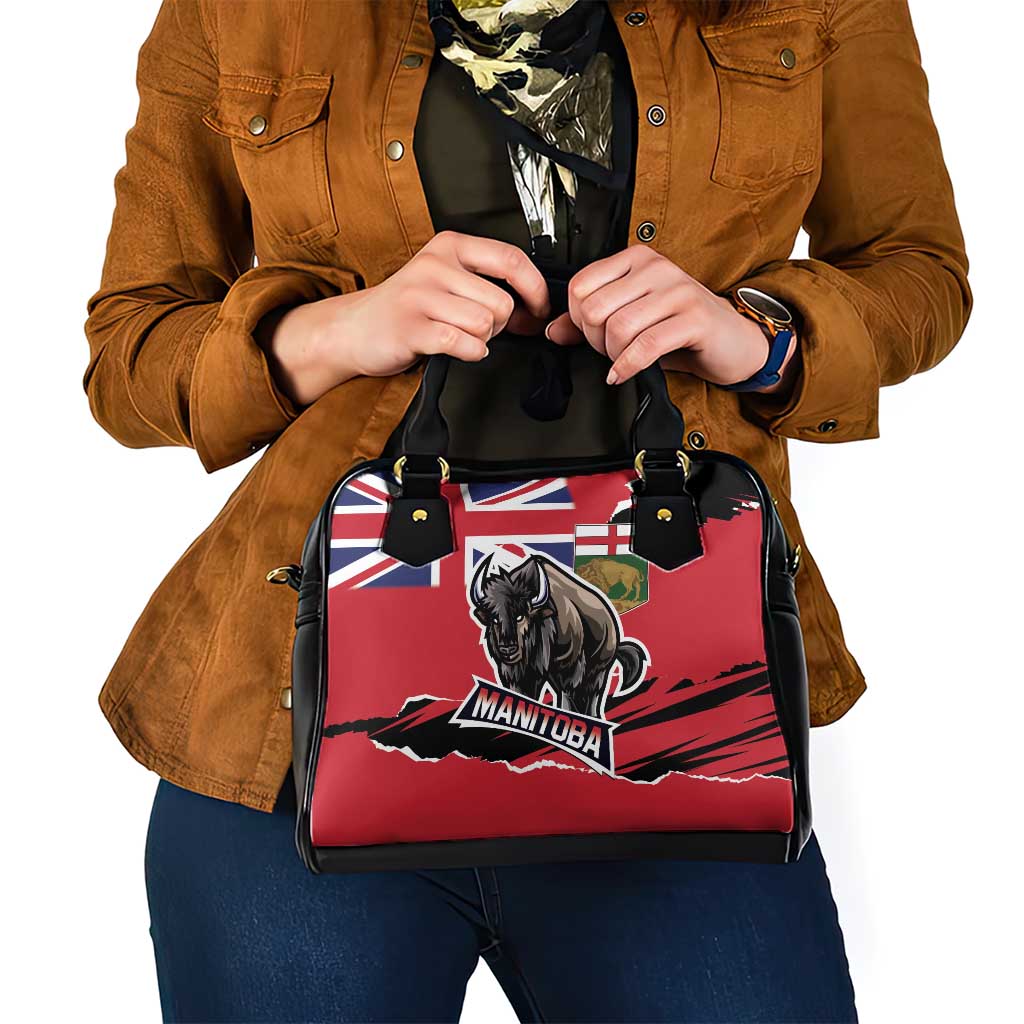 Canada Manitoba Province Bison Shoulder Handbag Gloriosus et Liber