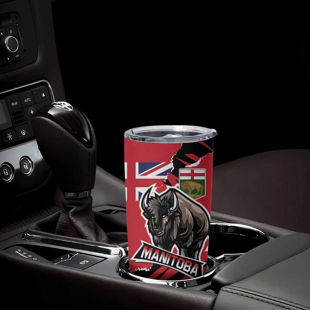 Personalized Canada Manitoba Province Bison Tumbler Cup Gloriosus et Liber