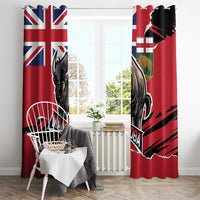 Canada Manitoba Province Bison Window Curtain Gloriosus et Liber