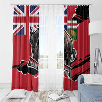 Canada Manitoba Province Bison Window Curtain Gloriosus et Liber