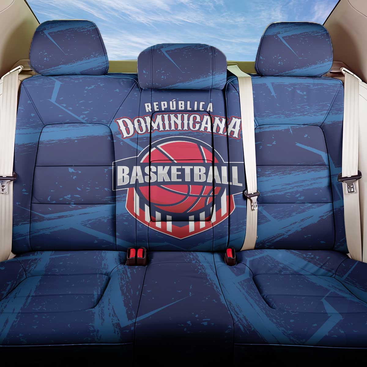 Dominican Republic Basketball Back Car Seat Cover Enjoy The Game