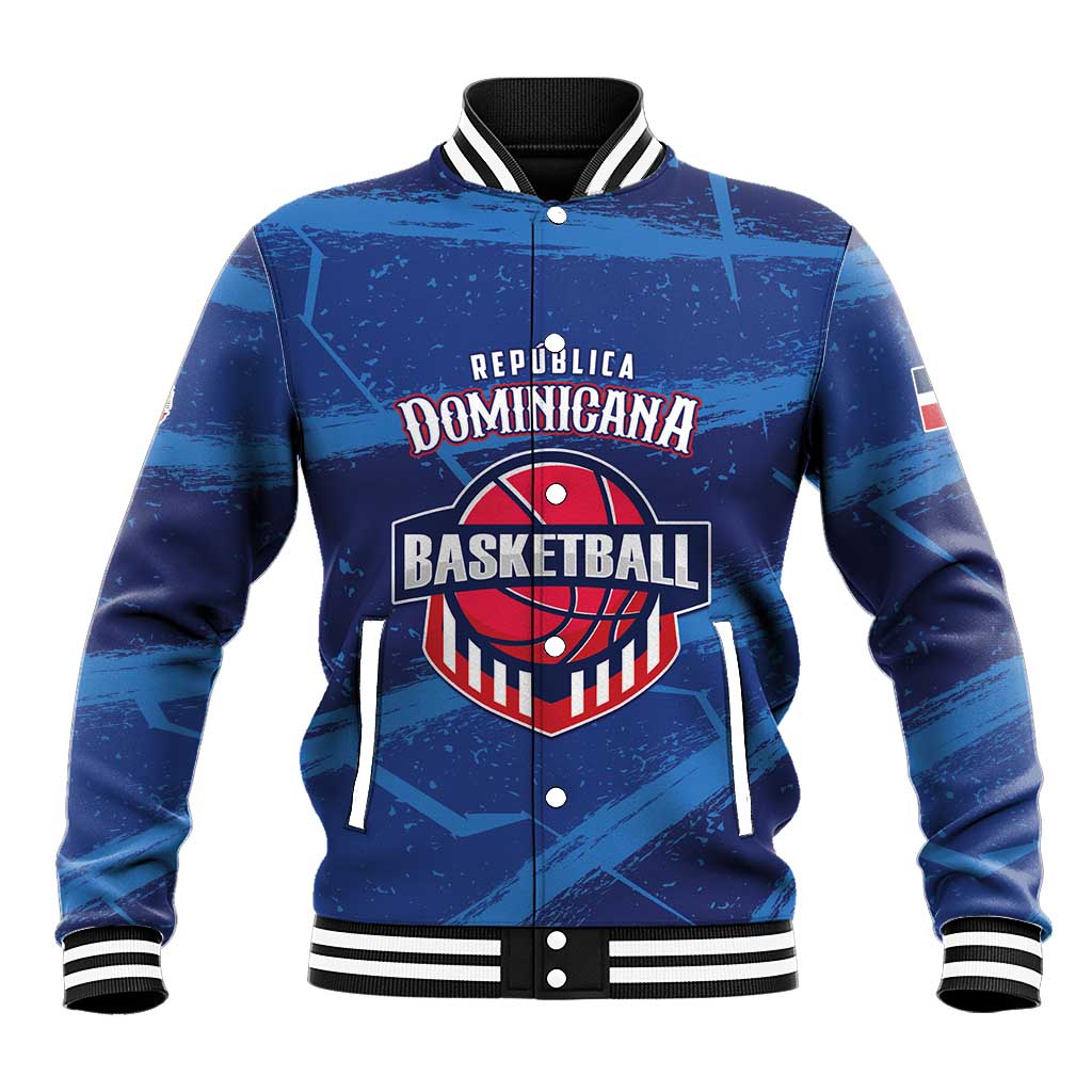 Custom Dominican Republic Basketball Baseball Jacket Enjoy The Game