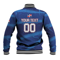 Custom Dominican Republic Basketball Baseball Jacket Enjoy The Game