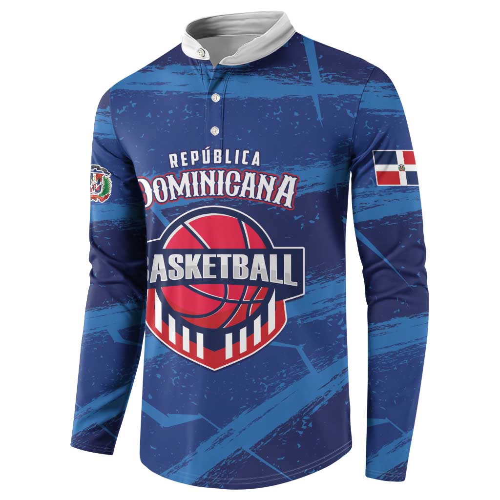 Custom Dominican Republic Basketball Button Sweatshirt Enjoy The Game