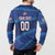 Custom Dominican Republic Basketball Button Sweatshirt Enjoy The Game