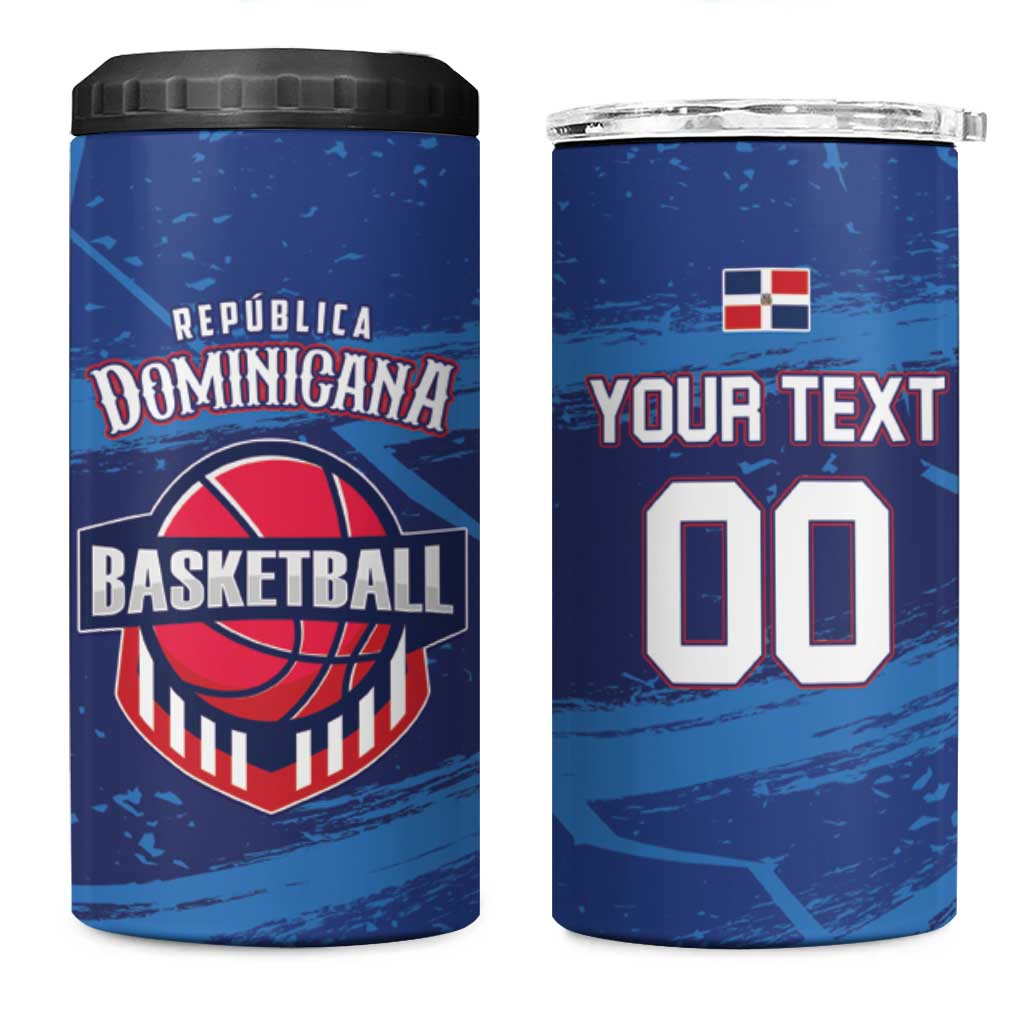 Custom Dominican Republic Basketball 4 in 1 Can Cooler Tumbler Enjoy The Game