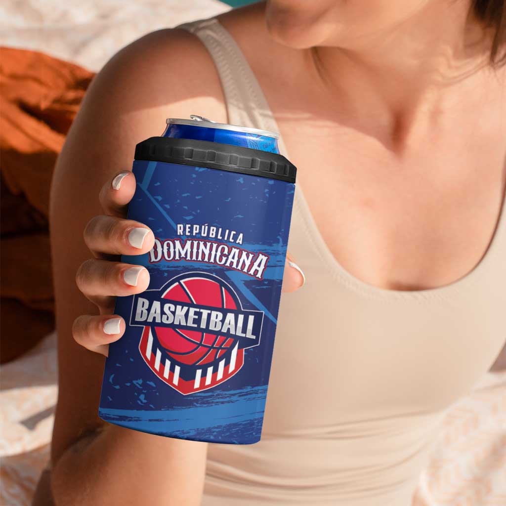 Custom Dominican Republic Basketball 4 in 1 Can Cooler Tumbler Enjoy The Game