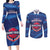 Custom Dominican Republic Basketball Couples Matching Long Sleeve Bodycon Dress and Long Sleeve Button Shirt Enjoy The Game