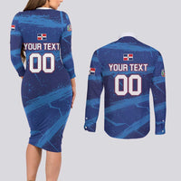 Custom Dominican Republic Basketball Couples Matching Long Sleeve Bodycon Dress and Long Sleeve Button Shirt Enjoy The Game
