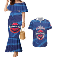 Custom Dominican Republic Basketball Couples Matching Mermaid Dress and Hawaiian Shirt Enjoy The Game