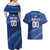 Custom Dominican Republic Basketball Couples Matching Off Shoulder Maxi Dress and Hawaiian Shirt Enjoy The Game