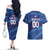 Custom Dominican Republic Basketball Couples Matching Off The Shoulder Long Sleeve Dress and Hawaiian Shirt Enjoy The Game
