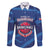 Custom Dominican Republic Basketball Family Matching Long Sleeve Bodycon Dress and Hawaiian Shirt Enjoy The Game