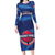 Custom Dominican Republic Basketball Family Matching Long Sleeve Bodycon Dress and Hawaiian Shirt Enjoy The Game