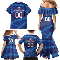 Custom Dominican Republic Basketball Family Matching Mermaid Dress and Hawaiian Shirt Enjoy The Game