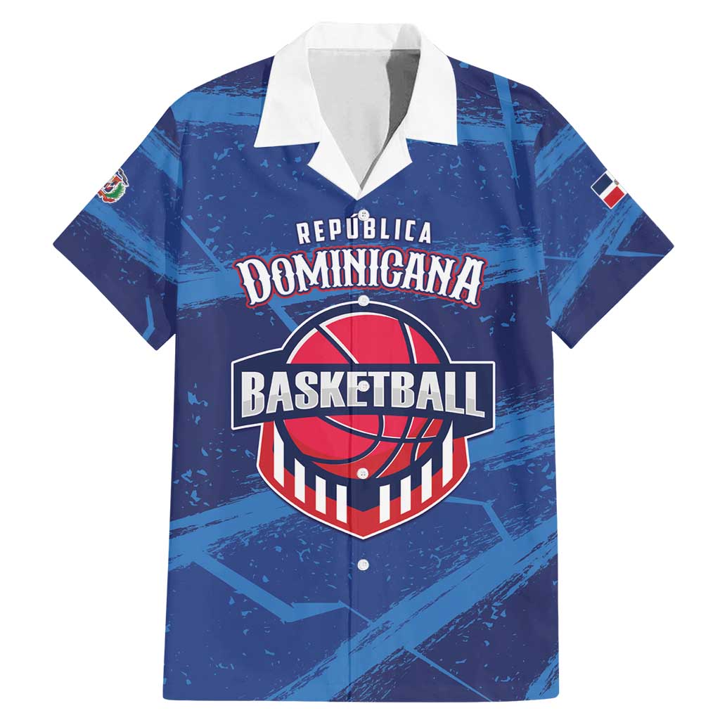 Custom Dominican Republic Basketball Family Matching Mermaid Dress and Hawaiian Shirt Enjoy The Game