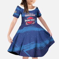 Custom Dominican Republic Basketball Family Matching Puletasi and Hawaiian Shirt Enjoy The Game