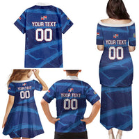 Custom Dominican Republic Basketball Family Matching Puletasi and Hawaiian Shirt Enjoy The Game