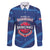 Custom Dominican Republic Basketball Family Matching Puletasi and Hawaiian Shirt Enjoy The Game
