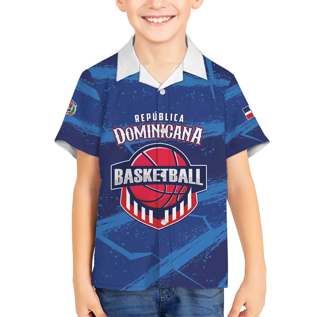 Custom Dominican Republic Basketball Kid Hawaiian Shirt Enjoy The Game