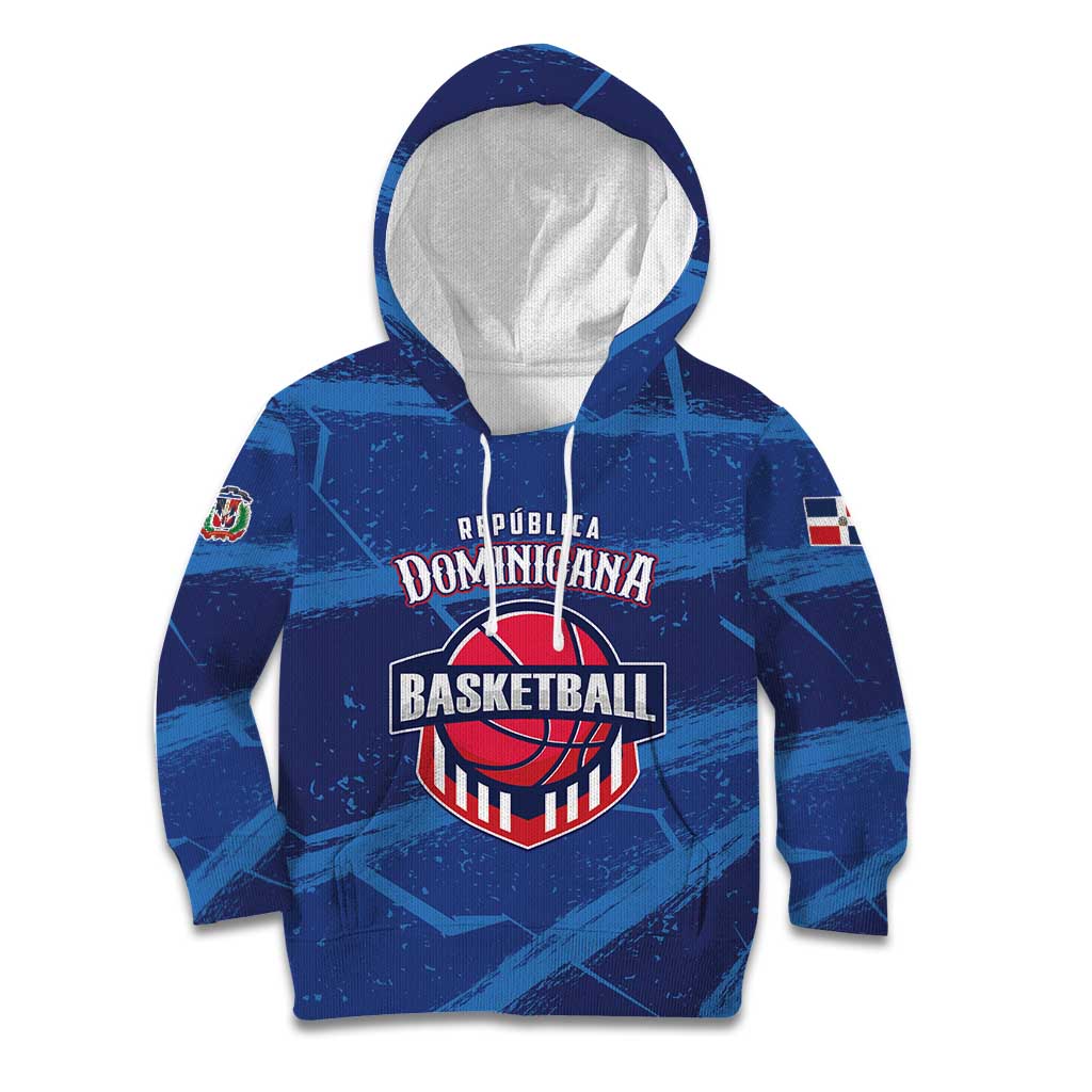 Custom Dominican Republic Basketball Kid Hoodie Enjoy The Game