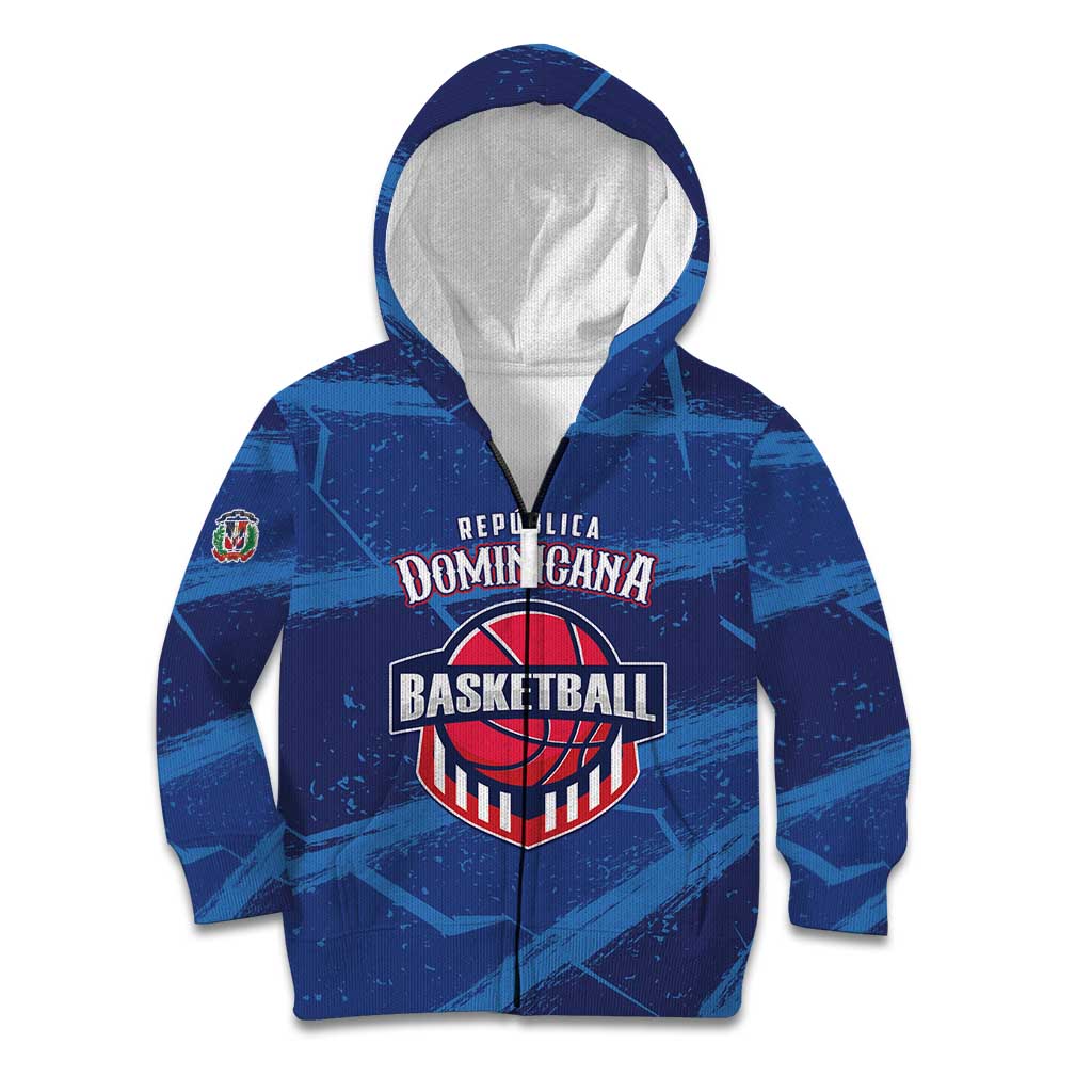 Custom Dominican Republic Basketball Kid Hoodie Enjoy The Game