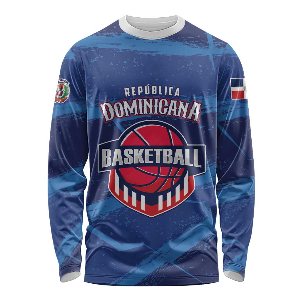 Custom Dominican Republic Basketball Long Sleeve Shirt Enjoy The Game