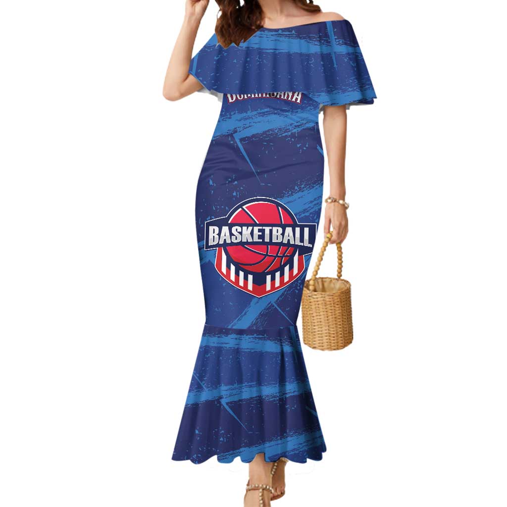 Custom Dominican Republic Basketball Mermaid Dress Enjoy The Game