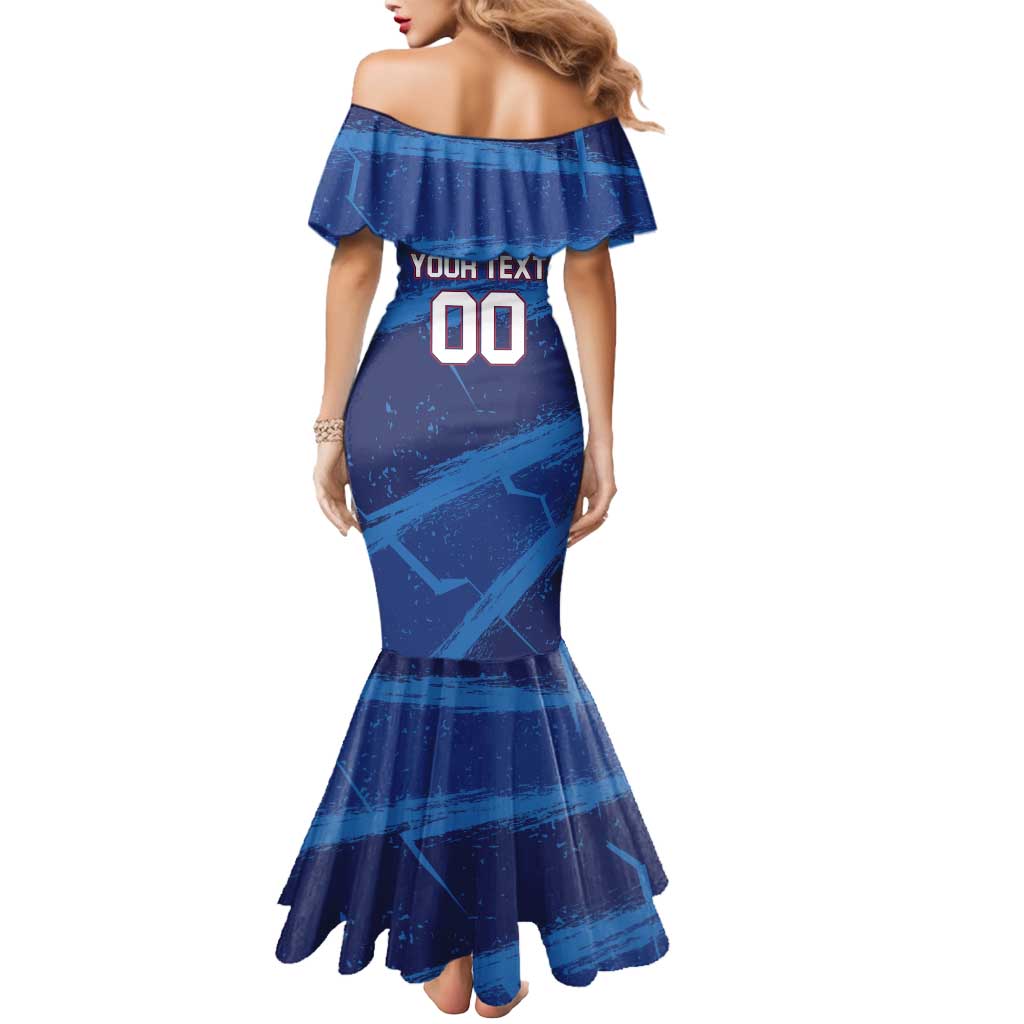Custom Dominican Republic Basketball Mermaid Dress Enjoy The Game