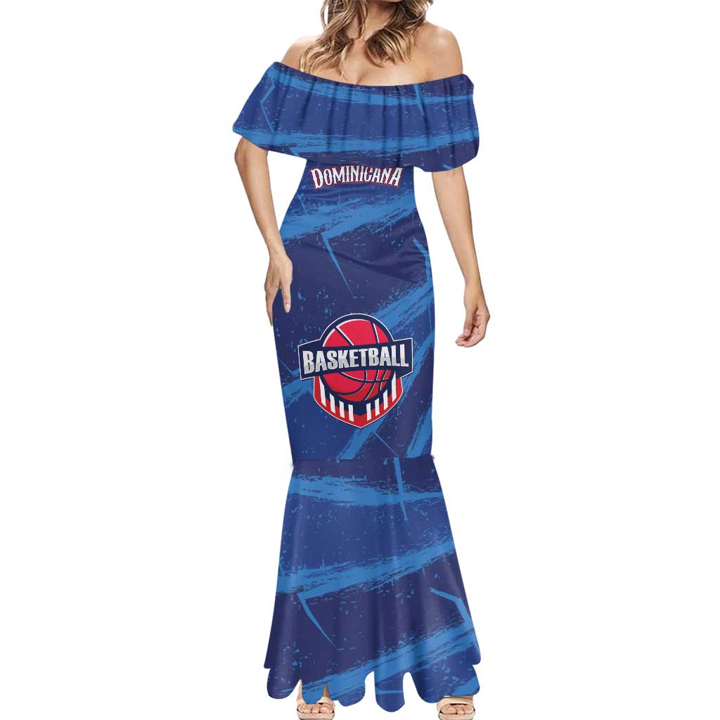 Custom Dominican Republic Basketball Mermaid Dress Enjoy The Game