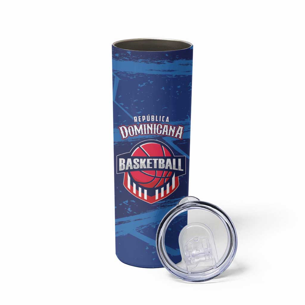Custom Dominican Republic Basketball Skinny Tumbler Enjoy The Game