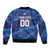 Custom Dominican Republic Basketball Sleeve Zip Bomber Jacket Enjoy The Game