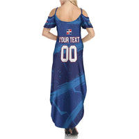 Custom Dominican Republic Basketball Summer Maxi Dress Enjoy The Game