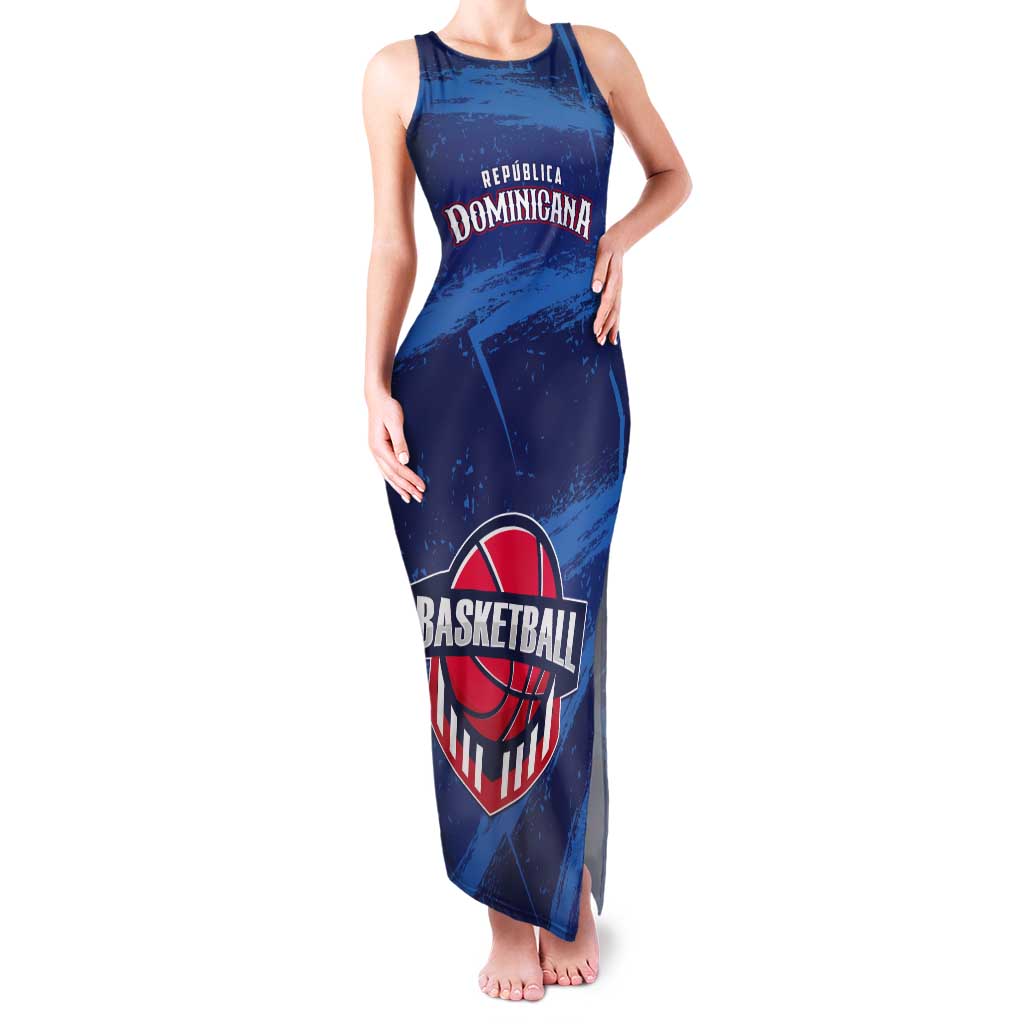 Custom Dominican Republic Basketball Tank Maxi Dress Enjoy The Game