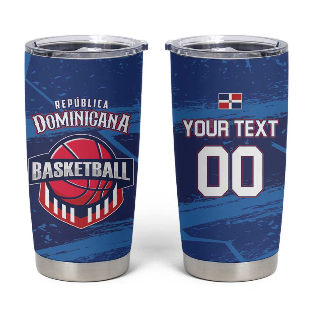 Custom Dominican Republic Basketball Tumbler Cup Enjoy The Game