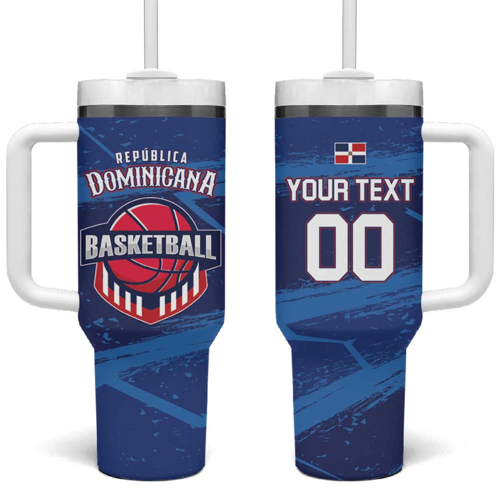 Custom Dominican Republic Basketball Tumbler With Handle Enjoy The Game