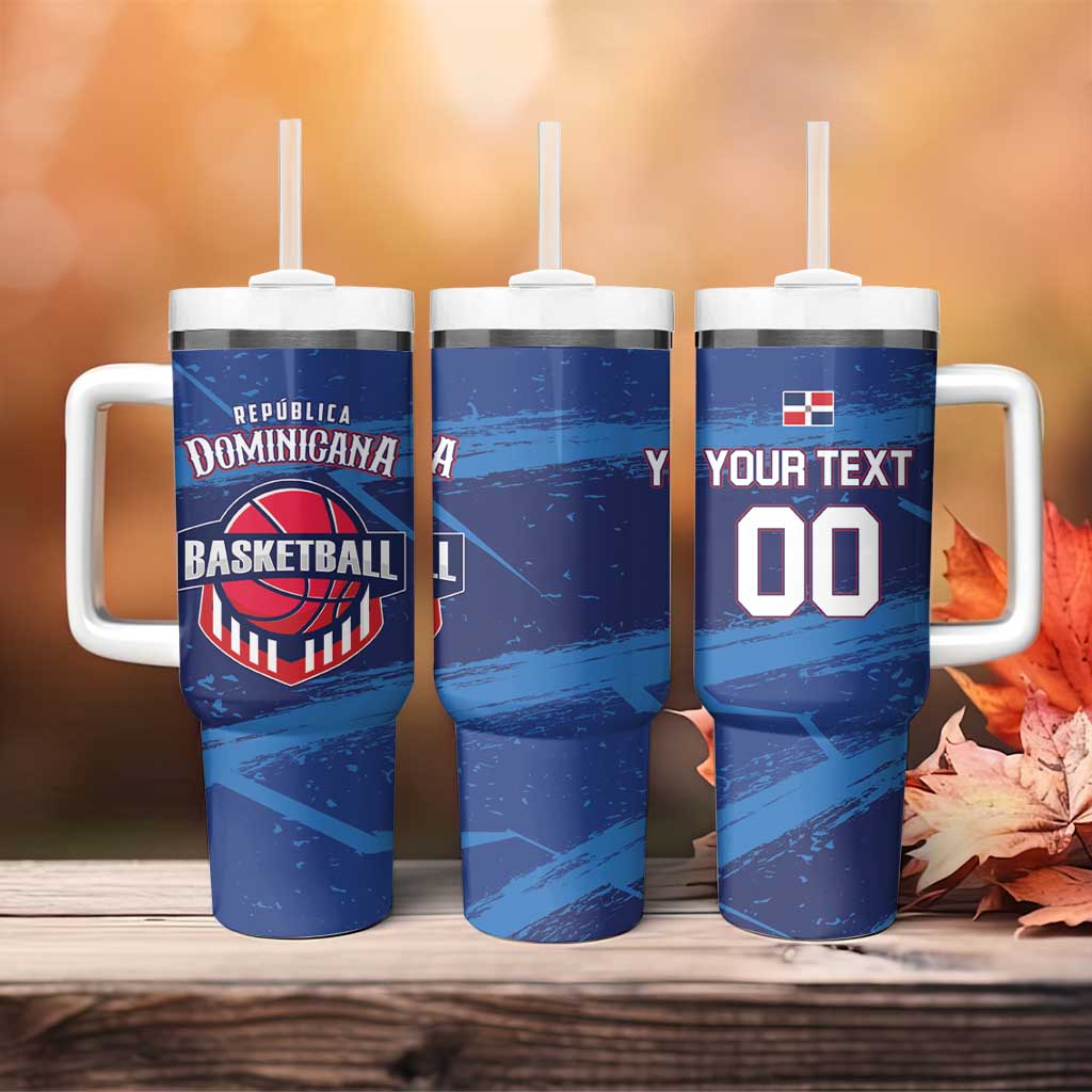 Custom Dominican Republic Basketball Tumbler With Handle Enjoy The Game