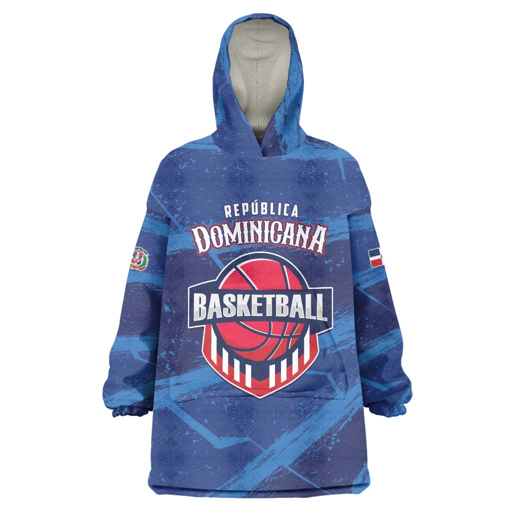 Custom Dominican Republic Basketball Wearable Blanket Hoodie Enjoy The Game