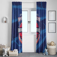 Dominican Republic Basketball Window Curtain Enjoy The Game