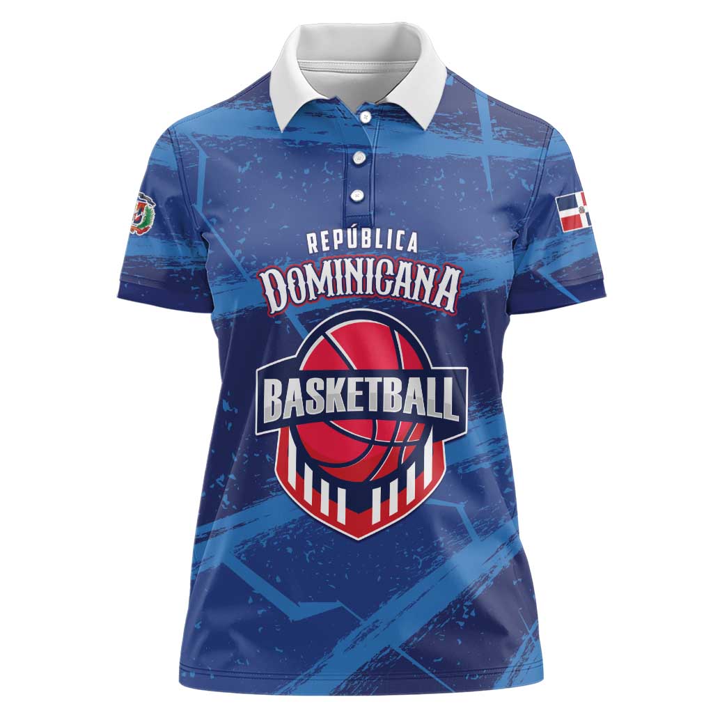 Custom Dominican Republic Basketball Women Polo Shirt Enjoy The Game