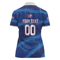 Custom Dominican Republic Basketball Women Polo Shirt Enjoy The Game