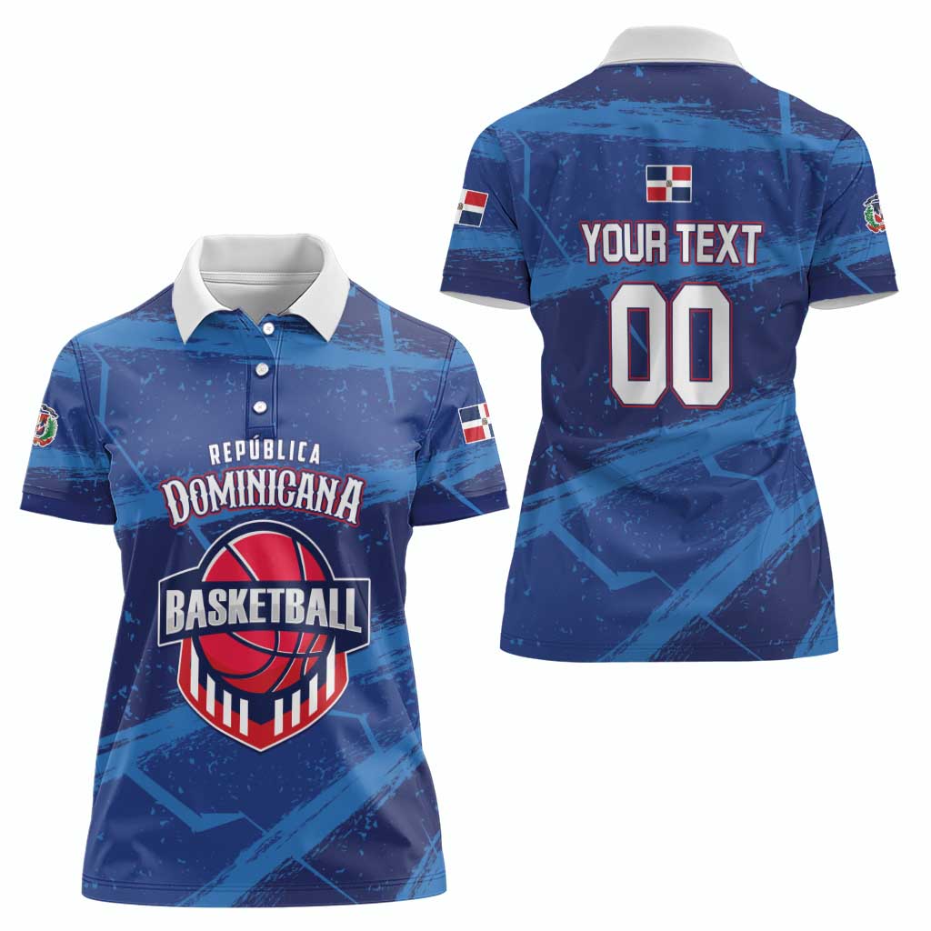 Custom Dominican Republic Basketball Women Polo Shirt Enjoy The Game